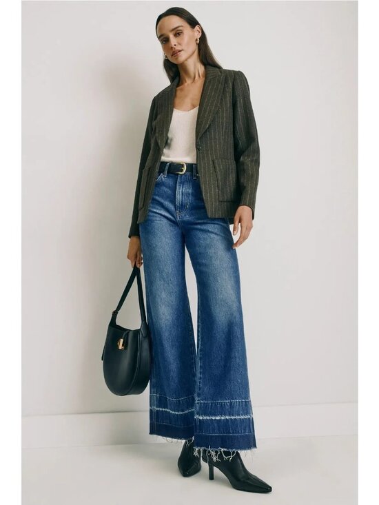 Veronica Beard Denim - N-59. Veronica Beard Taylor High Rise Wide Leg Jeans 28